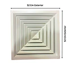 Difusor de Aire 40x40 cm con Damper Templador 4 Vías 2