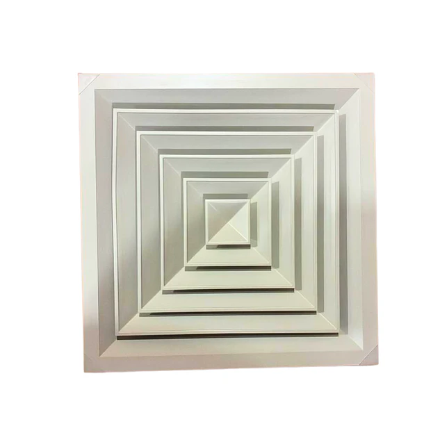 Difusor de Aire 40x40 cm con Damper Templador 4 Vías 1