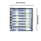 Rejillas Extracción o Retorno Aluminio 20x20cm con Regulador de Caudal 3