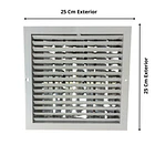 Rejillas Extracción o Retorno Aluminio 20x20cm con Regulador de Caudal 2