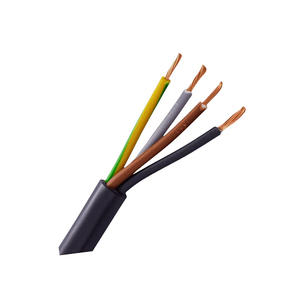 cable cordón eléctrico 4x1 5 mm2  1 mt negro