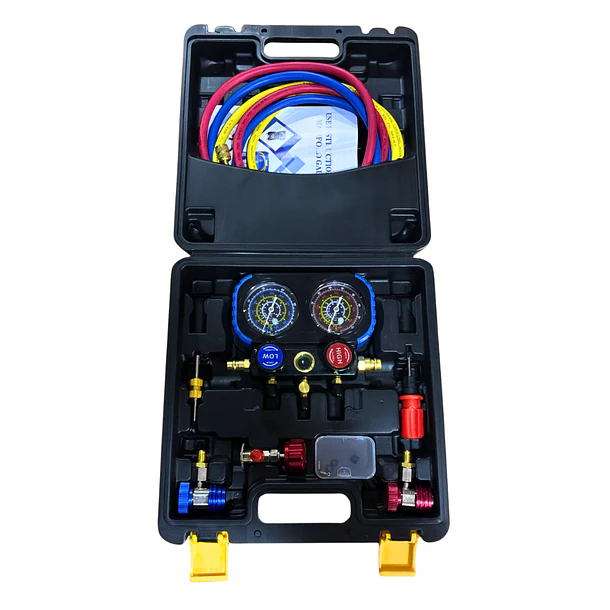 Maleta Manifold Alta Calidad Compatible R22, R410A, R404A, R32