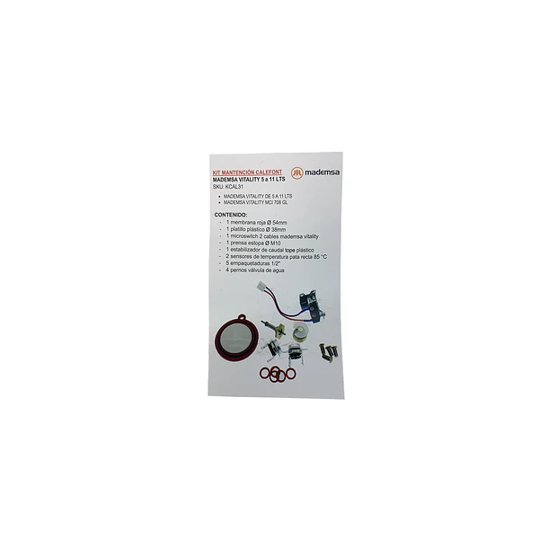 Kit Mantención Calefont Mademsa Vitality 5 a 11 Litros 705-707-708-710-711 3