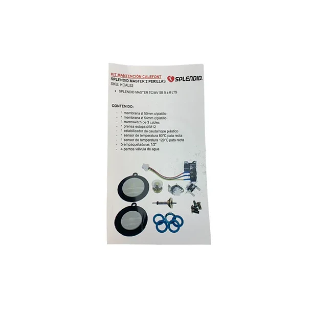 Kit Mantención Calefont Splendid Master 5 a 8 Litros 2 Perillas