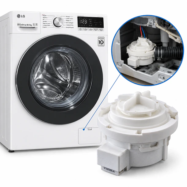 Bomba de Desagüe para Lavadora LG EAU63743803 26V DC 45W