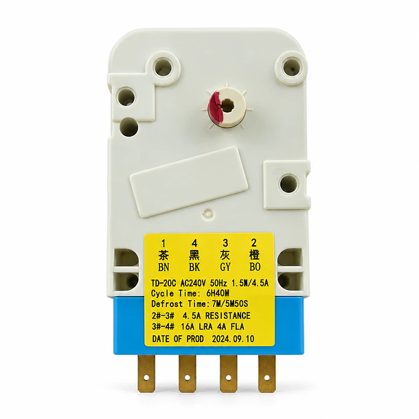 Timer de Descongelación TD-20C para Refrigerador Fensa y Mademsa No Frost
