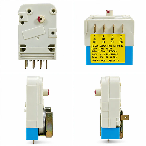 Timer de Descongelación TD-20C para Refrigerador Fensa y Mademsa No Frost