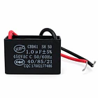 Condensador CBB61 1.0 µF 450VAC 50/60Hz para Motor de Ventilador 1