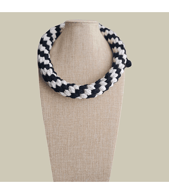 Collar ajustable modelo 2 - Crema-Negro