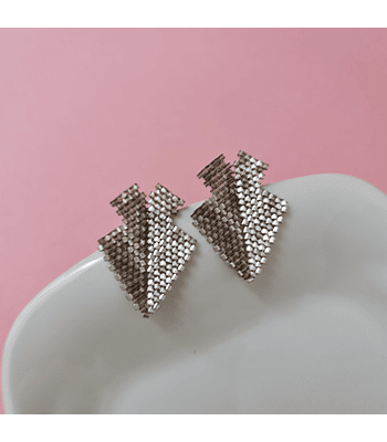 Mini Mini Lucila - Café claro tornasol con plateado