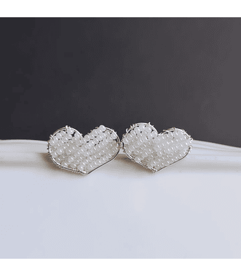 Topitos corazon - Blanco perla