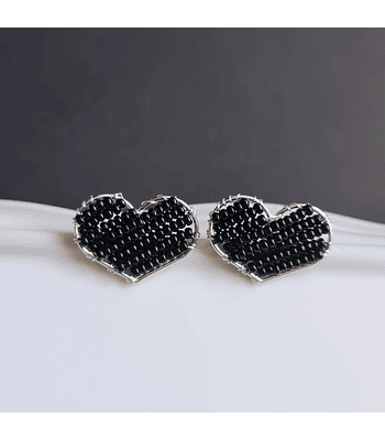Topitos corazon - Negro