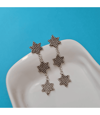 Estrellas colgantes - Plateado