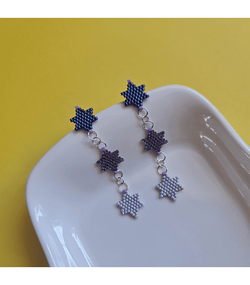 Estrellas colgantes - Morados