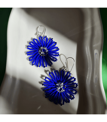 Flores colgantes - Azul rey