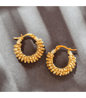 Argolla mostacillas - Dorado