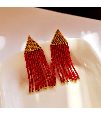 Emma Flecos - Dorado/Rojo