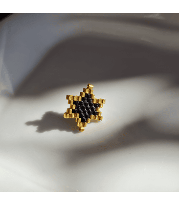 Topitos estrellas - Negro/dorado