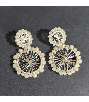 Aros Tatiana - Blanco perlado