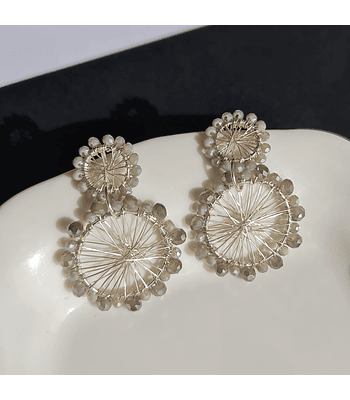 Aros Tatiana - Gris claro