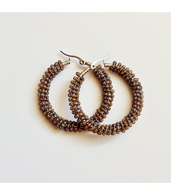 Maxi Argollas - Café claro tornasol