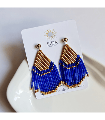 Elisa Flecos - Azul/Dorado