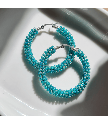 Maxi Argollas - Celeste tornasol