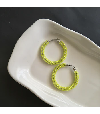Maxi Argollas - Amarillo fluor