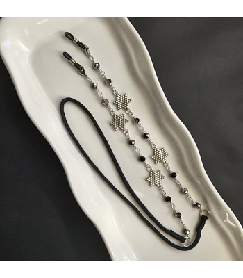 Straps Estrellas modelo 2 - Plateado/Negro