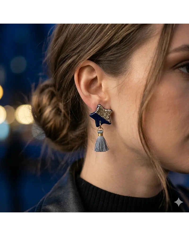 Aros Estrellas Pompom