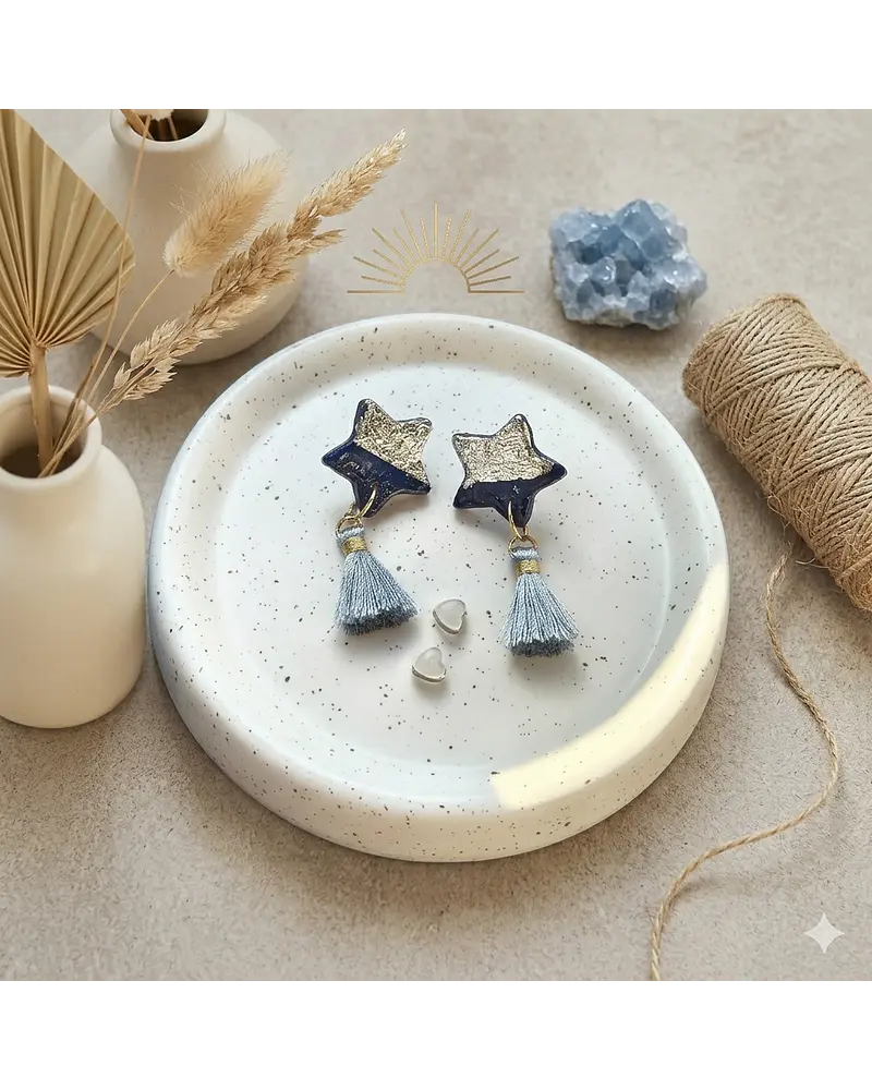 Aros Estrellas Pompom