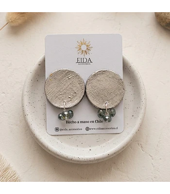 Aros Dominga - Plateado/Tornasol