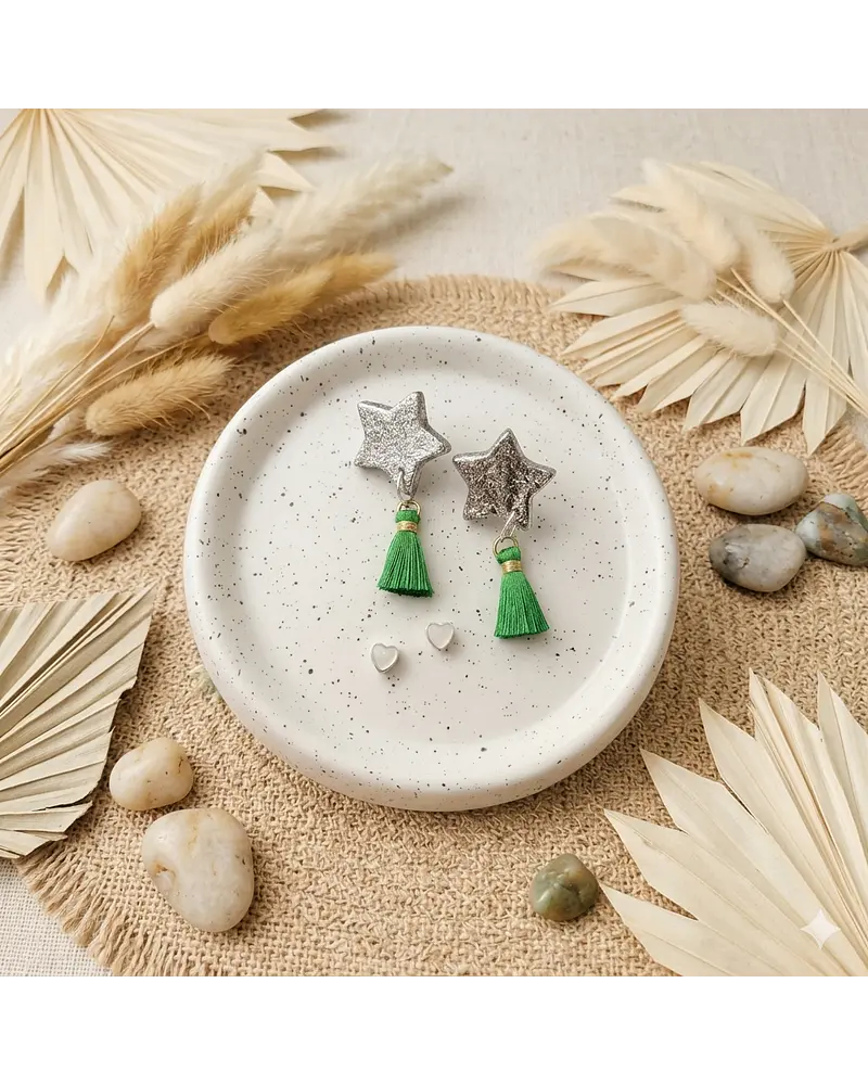 Aros Estrellas Pompom