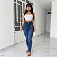 Jeans Eii Melanye Tiro Alto 4 Botones = Levanta Pompa  - Miniatura 3