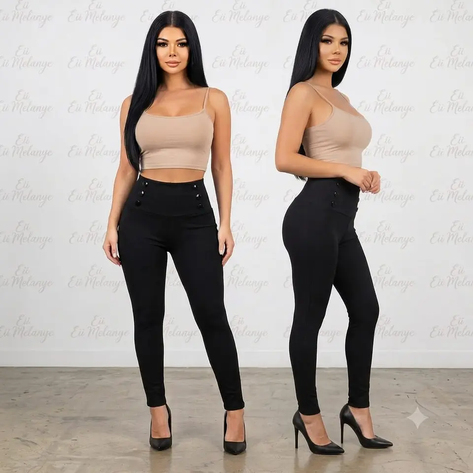 Leggings Casual Moldeador 6 botones Eii Melanye- Tiro Alto 1