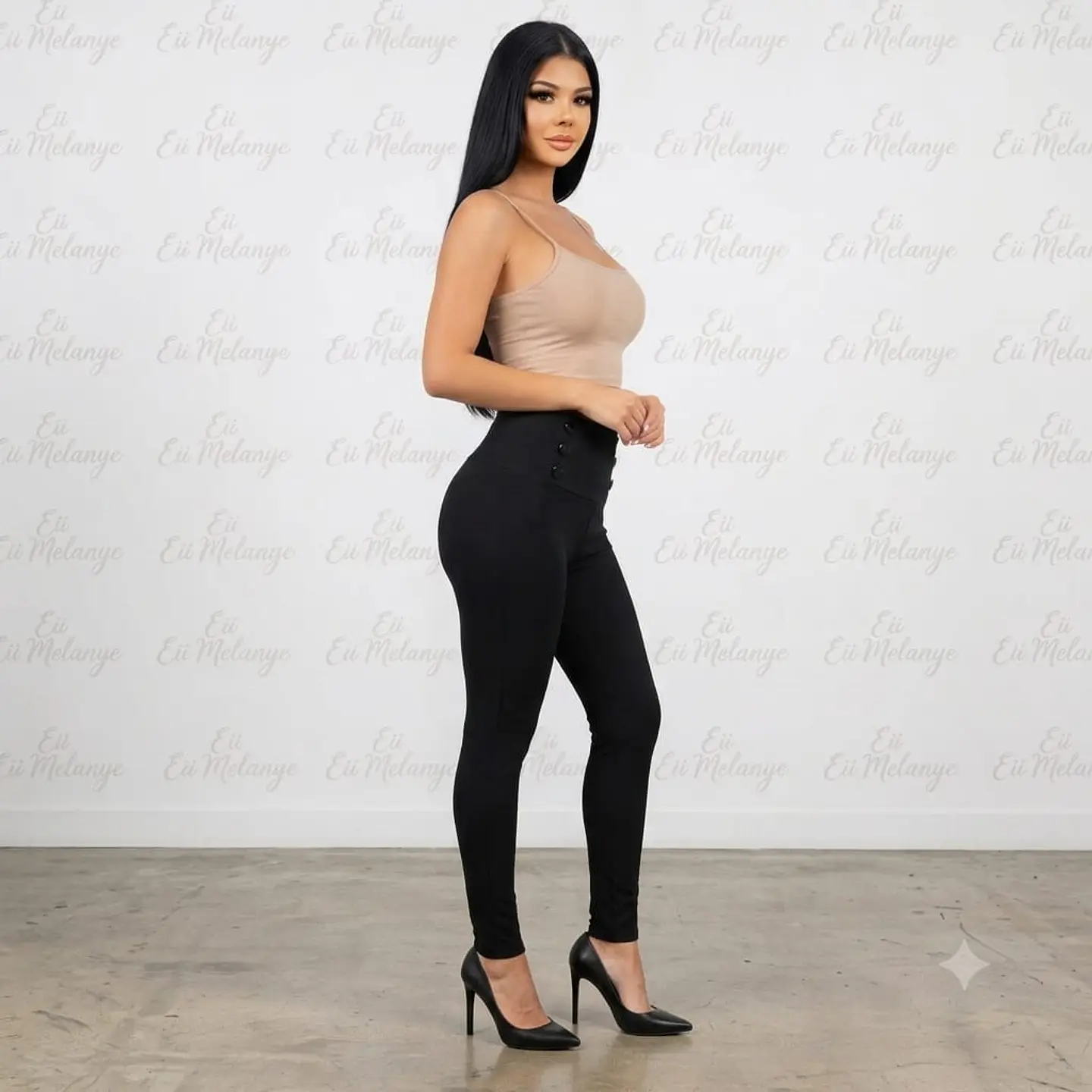 Leggings Casual Moldeador 6 botones Eii Melanye- Tiro Alto 2