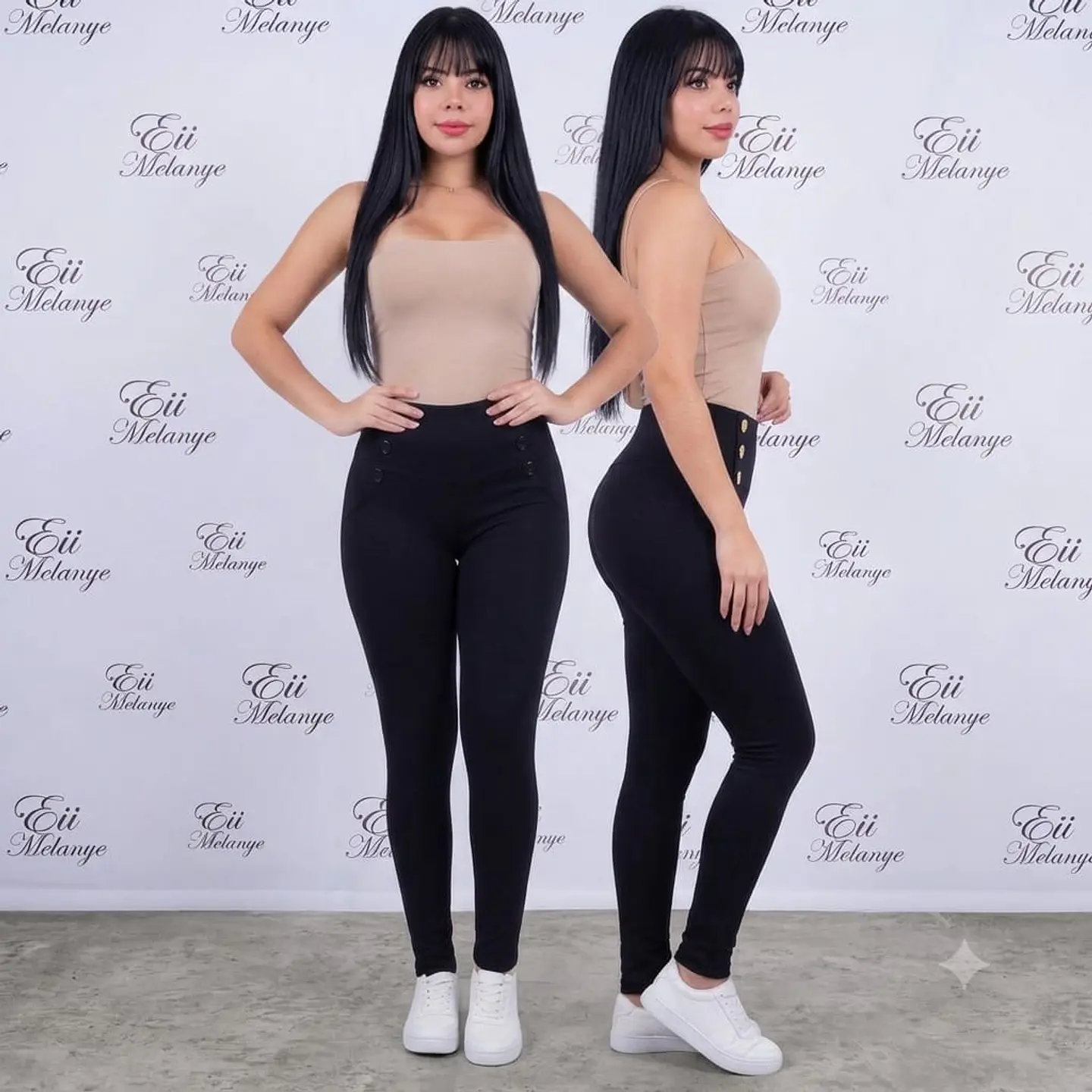 Leggings Casual Moldeador 6 botones Eii Melanye- Tiro Alto 5