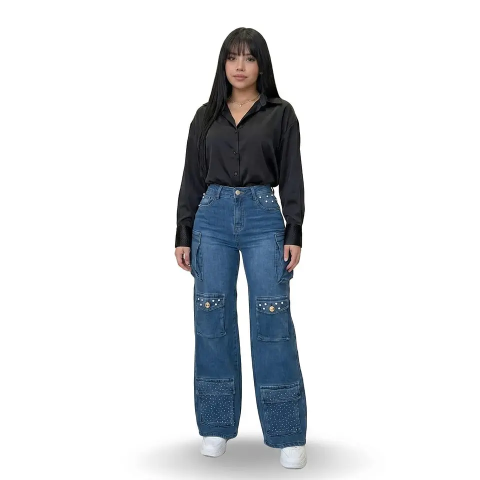 Jeans Cargo Perlas 3