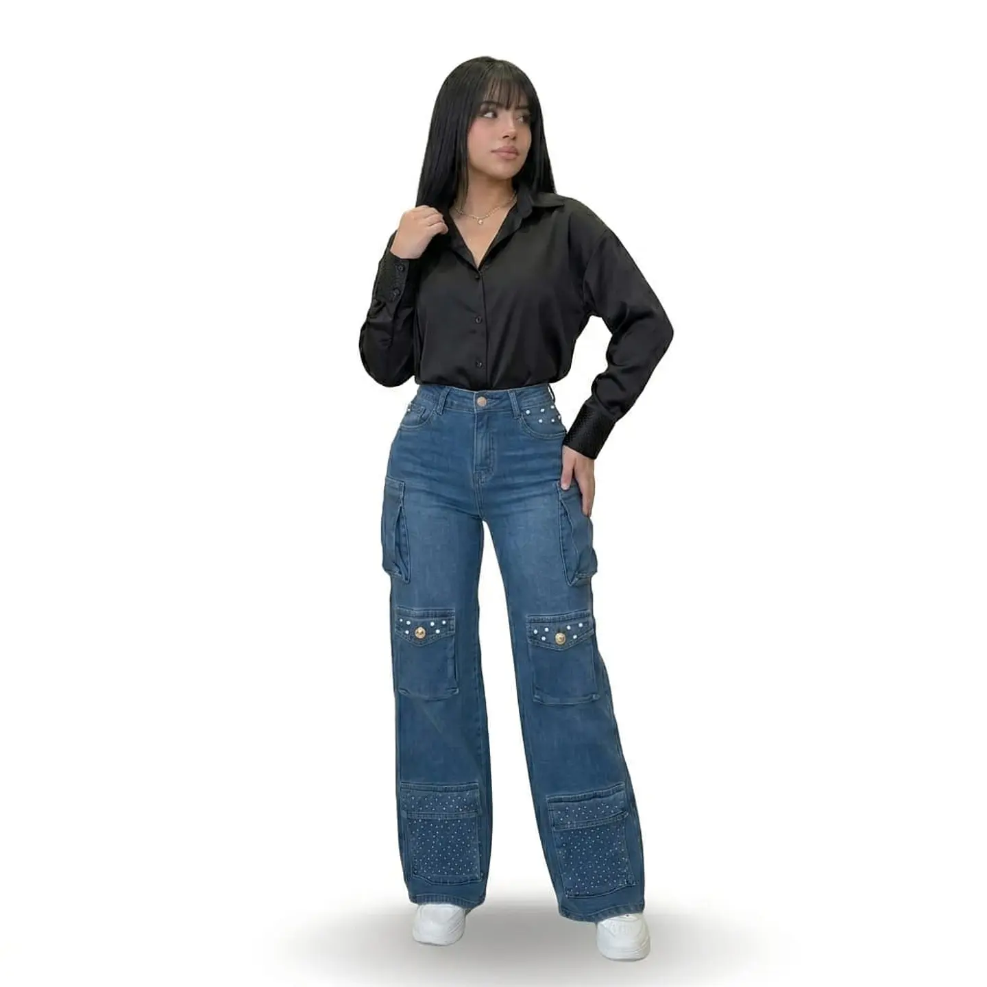 Jeans Cargo Perlas 4