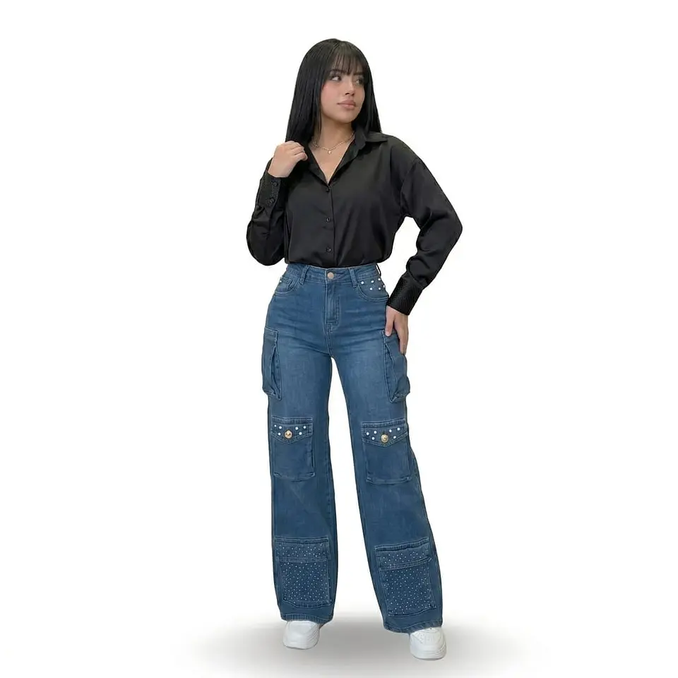 Jeans Cargo Perlas 4