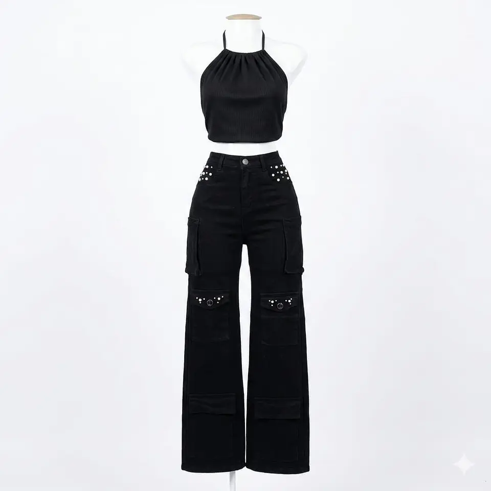Jeans Cargo Perlas 5