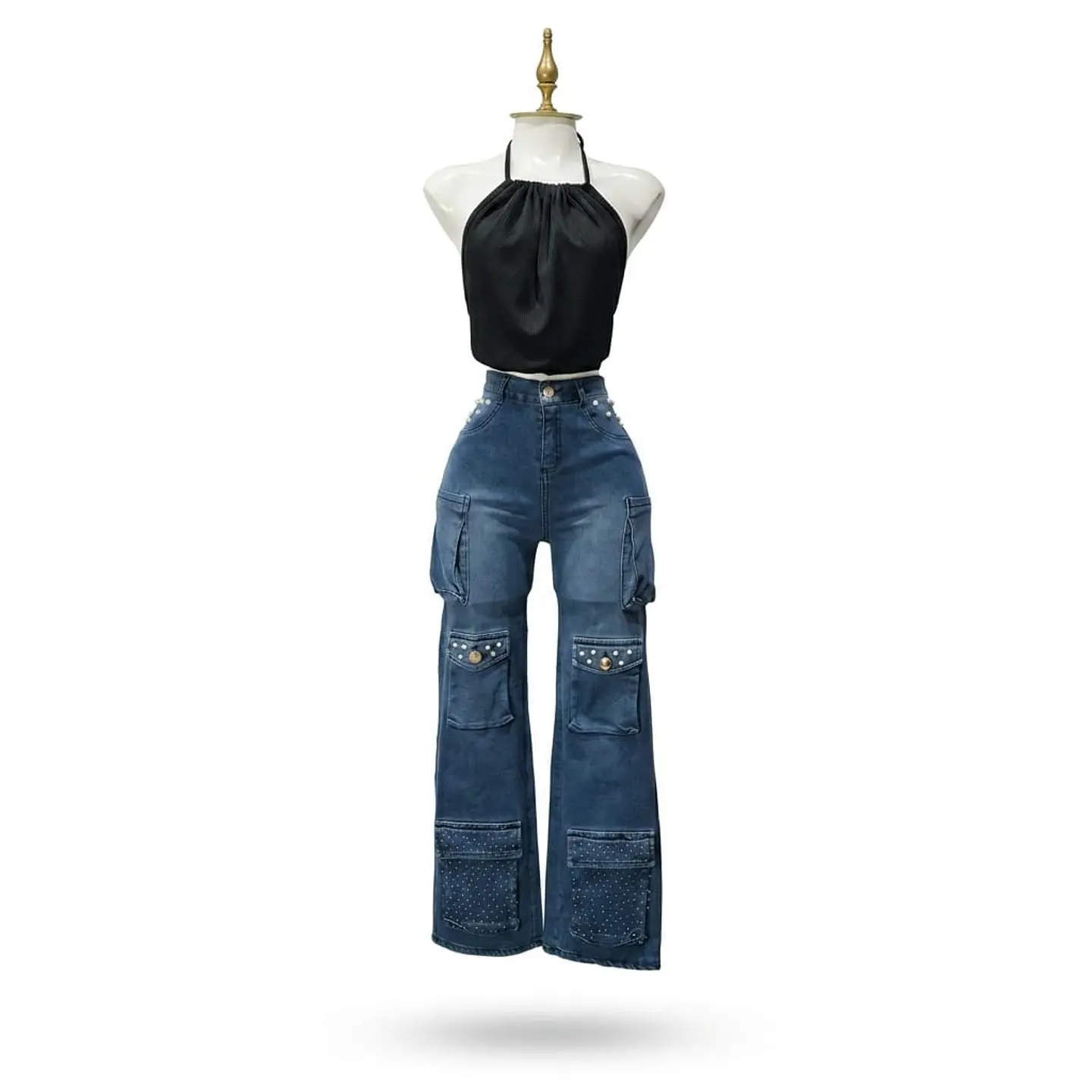Jeans Cargo Perlas 6
