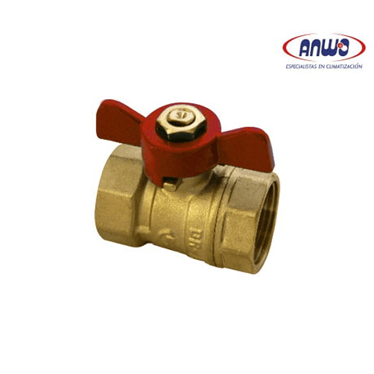 VALV.BOLA DZR HI-HI 3/4 ROJA