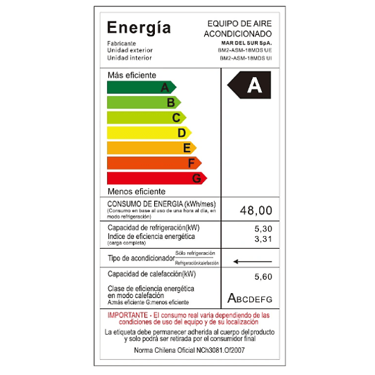 Split Muro Kendal Inverter Black Mirror 18.000 BTU wifi