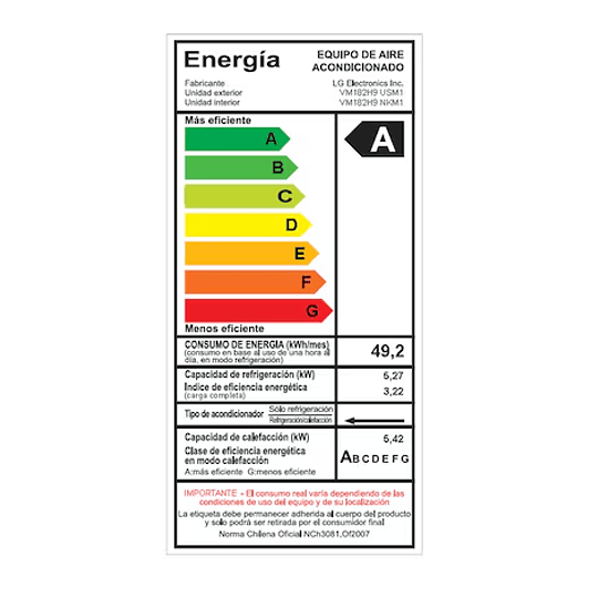 Split Muro LG Inverter 18000 BTU R410 wifi