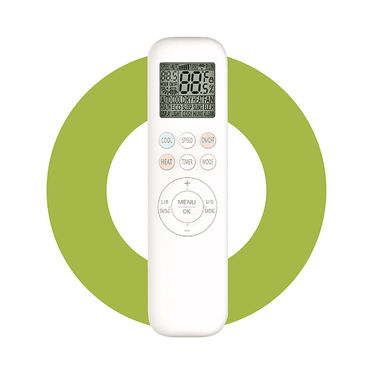 Split Muro Kendal Inverter Black Mirror 12.000 BTU wifi