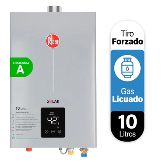 Calefont Rheem 10 litros Tiro Forzado (Gas licuado)