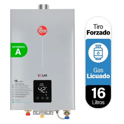 Calefont Rheem 16 litros Tiro Forzado (Gas licuado)