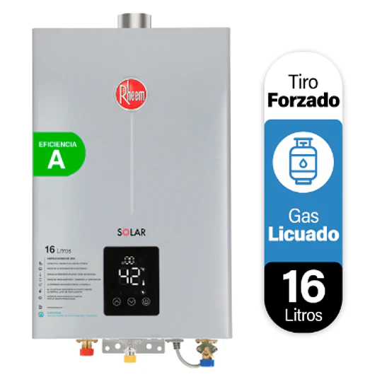 Calefont Rheem 16 litros Tiro Forzado (Gas licuado)