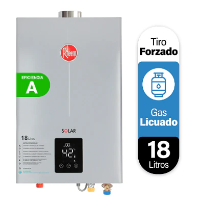 Calefont Rheem 18 litros Tiro Forzado (Gas licuado)